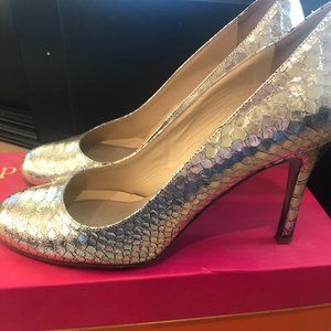 Kate Spade Gold Snake Heels